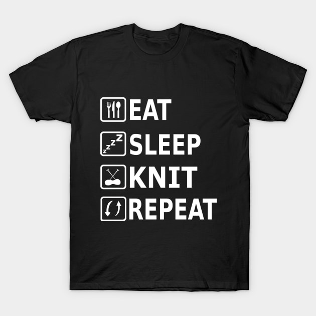 Eat Sleep Knitting Repeat Wool Gift Children T-Shirt by FindYourFavouriteDesign